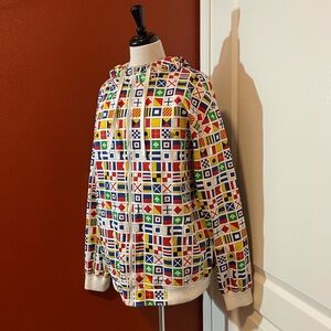 LRG Lifted Research Group Men’s Roots World United Flags‎ AOP Y2K Sweatshirt